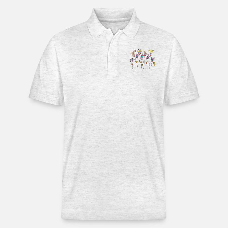 Fleur - Polo PREPSTER bio Stanley/Stella Unisexe - blanc chiné