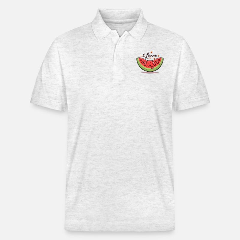 PASTÈQUE - Polo PREPSTER bio Stanley/Stella Unisexe - blanc chiné