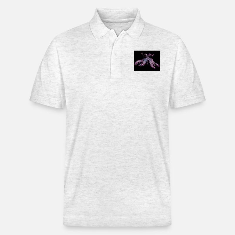 Krake oktopuss - Stanley/Stella Unisex Bio-Poloshirt PREPSTER - Weiß meliert