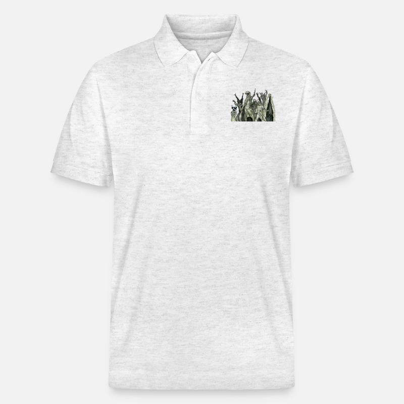 Dann sang der Wald zu mir - Stanley/Stella Unisex Bio-Poloshirt PREPSTER - Weiß meliert