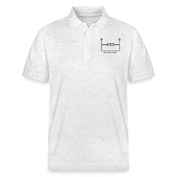 Resistance is futile - Resistance is futile. - Stanley/Stella Unisex Organic Polo Shirt PREPSTER - heather white - Front - Roxy (174cm) & Andy (188cm)