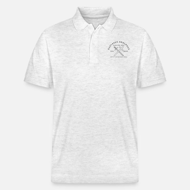 Gustave-Adolphe - Polo PREPSTER bio Stanley/Stella Unisexe - blanc chiné