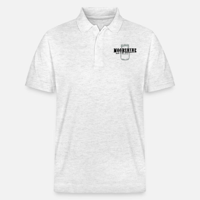 Moonshine + ain't no sunshine - Stanley/Stella Unisex Bio-Poloshirt PREPSTER - Weiß meliert