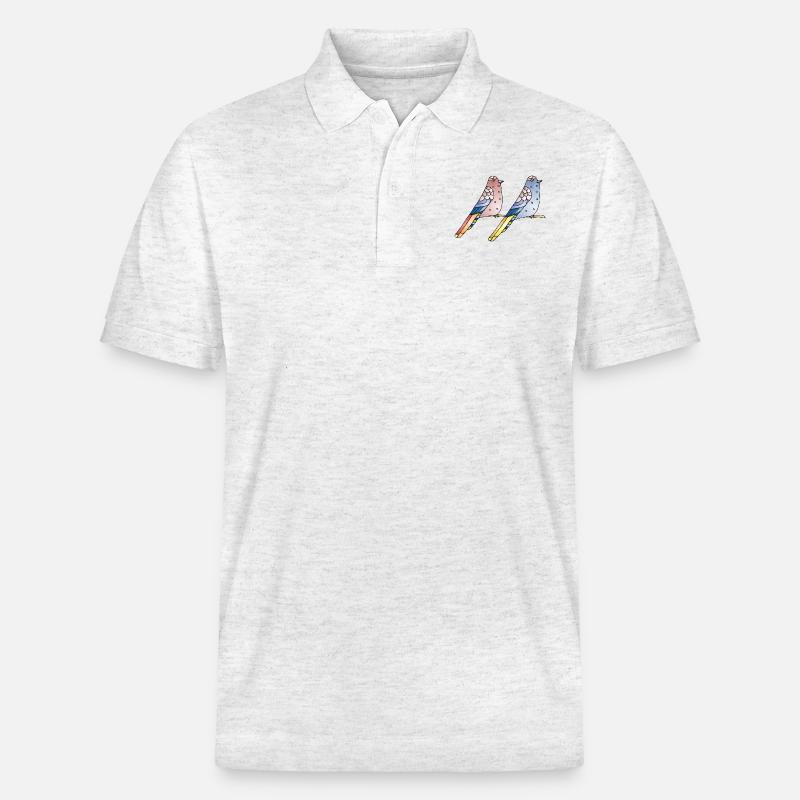 Oiseaux - Polo PREPSTER bio Stanley/Stella Unisexe - blanc chiné