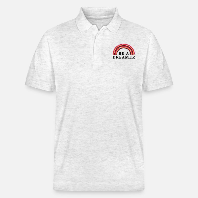 Sei ein Träumer - Stanley/Stella Unisex Bio-Poloshirt PREPSTER - Weiß meliert