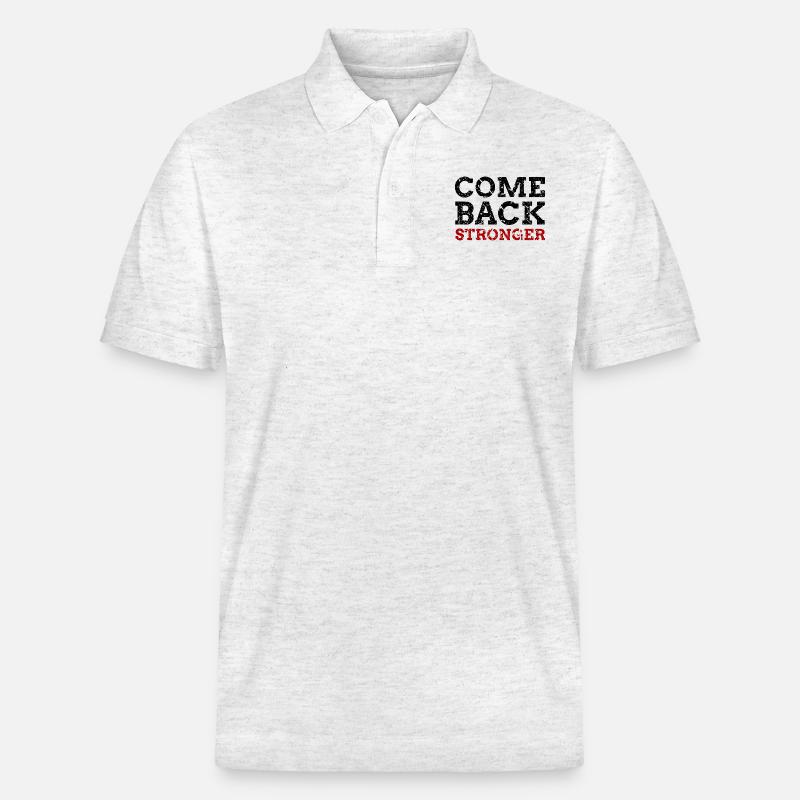 Come Back Stronger - Stanley/Stella Unisex Bio-Poloshirt PREPSTER - Weiß meliert