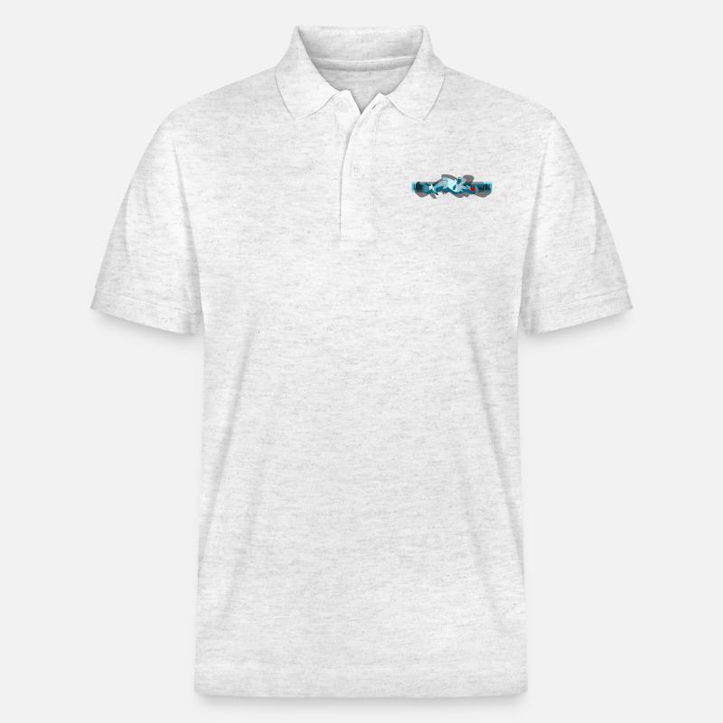 Graffiti - Stanley/Stella Unisex Bio-Poloshirt PREPSTER - Weiß meliert