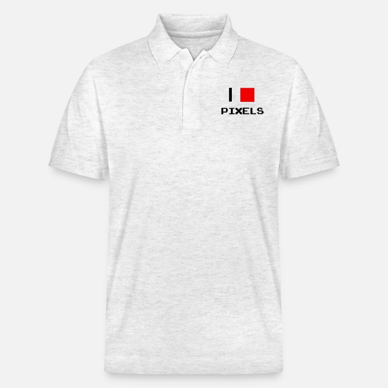 pixel - Stanley/Stella Unisex Bio-Poloshirt PREPSTER - Weiß meliert
