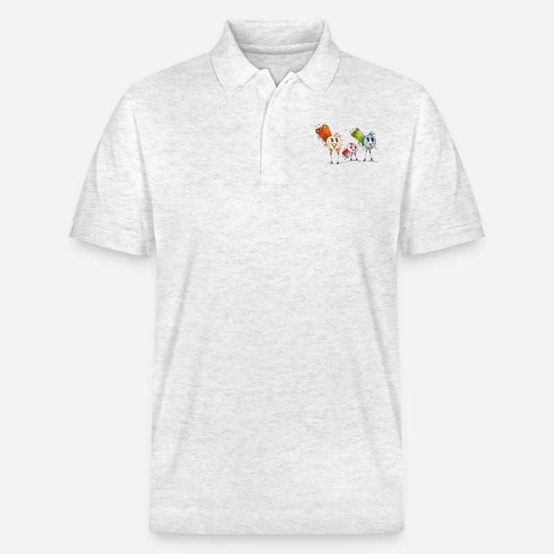 Oiseaux - Polo PREPSTER bio Stanley/Stella Unisexe - blanc chiné