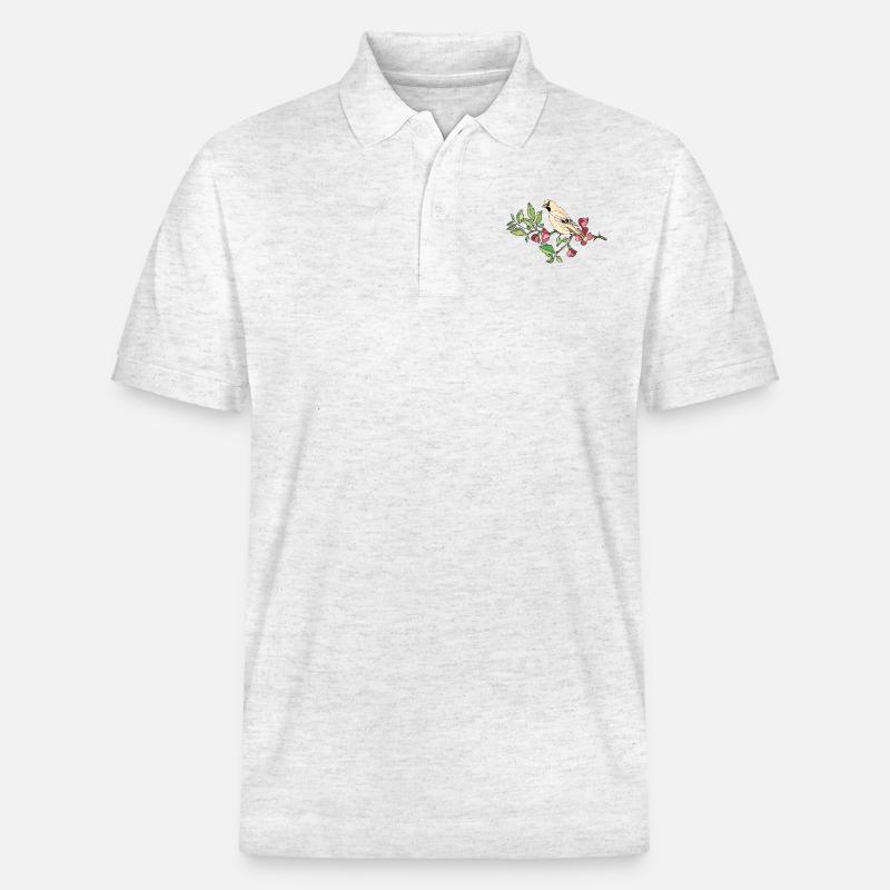 Vogel - Stanley/Stella Unisex Bio-Poloshirt PREPSTER - Weiß meliert