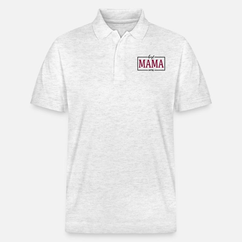 Die beste Mama - Stanley/Stella Unisex Bio-Poloshirt PREPSTER - Weiß meliert