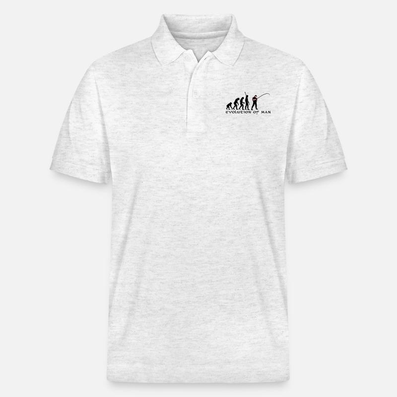 evolution_angler_b_2c - Stanley/Stella Unisex Bio-Poloshirt PREPSTER - Weiß meliert