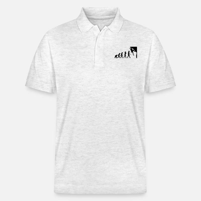 Rock Climbing Evolution - Polo PREPSTER bio Stanley/Stella Unisexe - blanc chiné