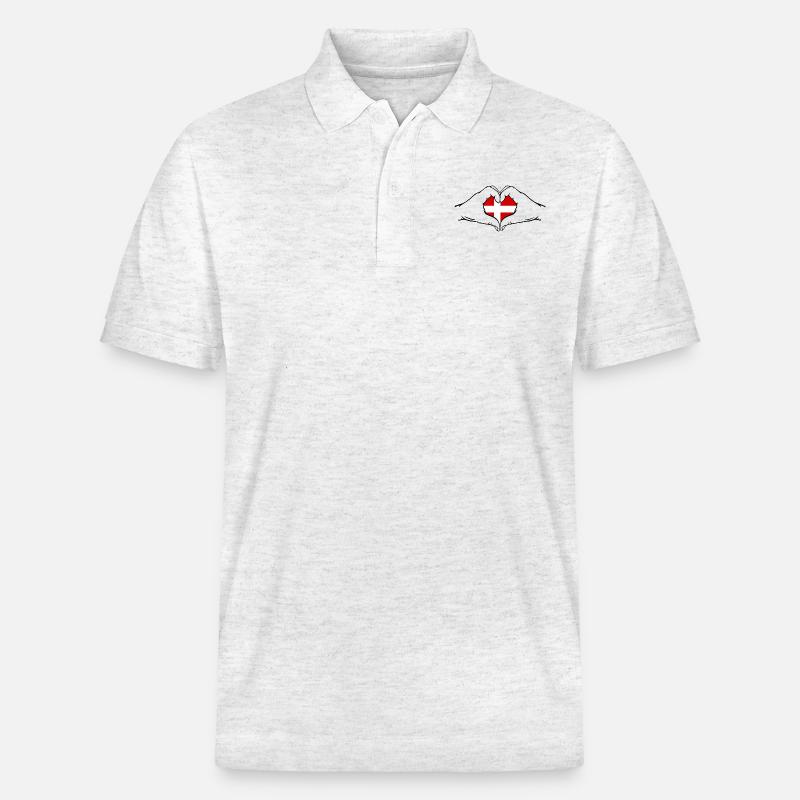 Danemark Forme de coeur - Polo PREPSTER bio Stanley/Stella Unisexe - blanc chiné