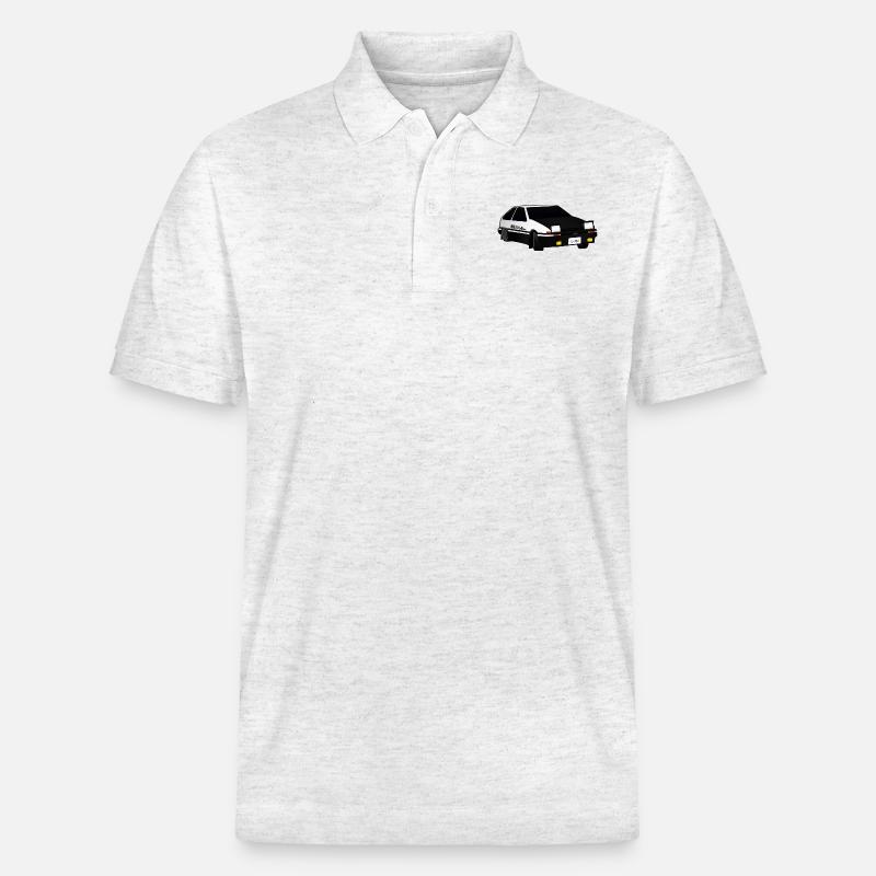 Initial D Driften Akina - Stanley/Stella Unisex Bio-Poloshirt PREPSTER - Weiß meliert