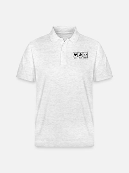 Love, Peace, Barefoot - Stanley/Stella Unisex Bio-Poloshirt PREPSTER - Weiß meliert