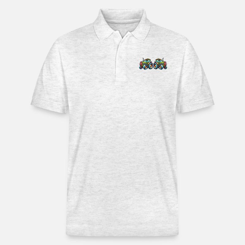 traktor 2 - Stanley/Stella Unisex Bio-Poloshirt PREPSTER - Weiß meliert