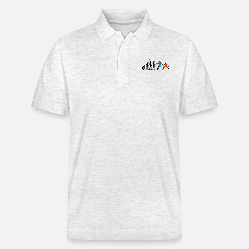 evolution_basketball_072011_h_3c - Stanley/Stella Unisex Bio-Poloshirt PREPSTER - Weiß meliert