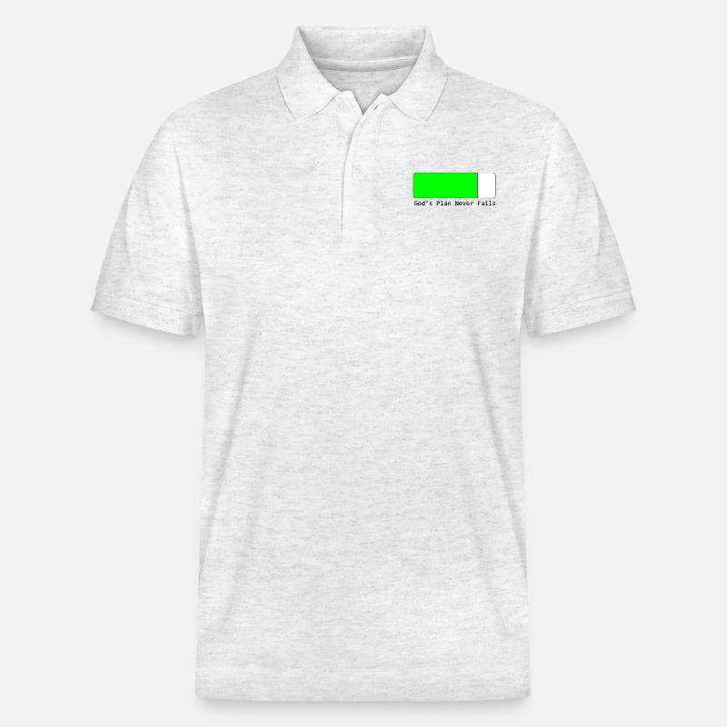 Gottes Pläne scheitern nie - Stanley/Stella Unisex Bio-Poloshirt PREPSTER - Weiß meliert