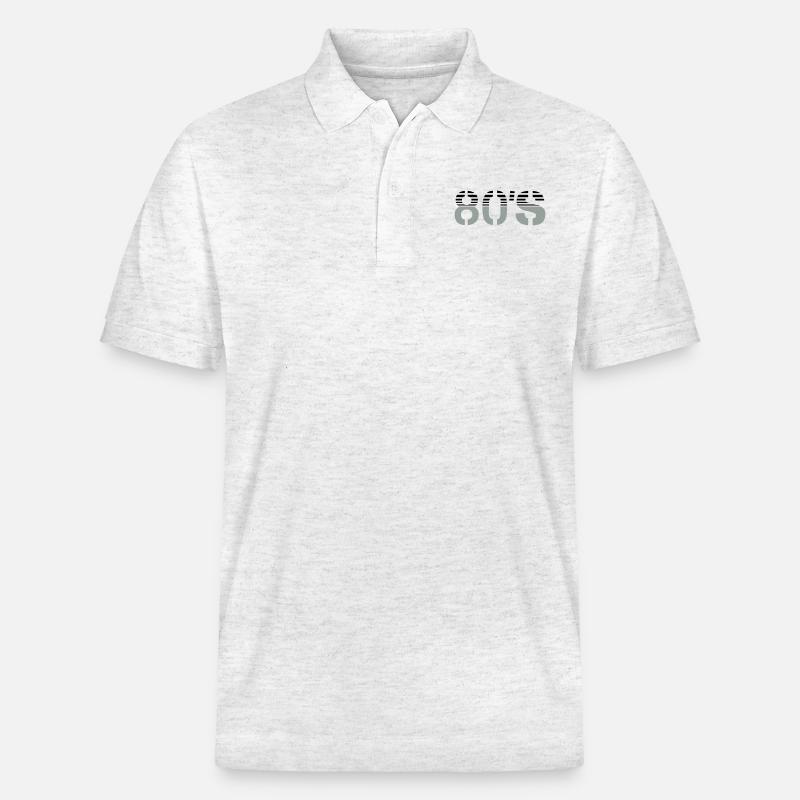 80 s logo - Polo PREPSTER bio Stanley/Stella Unisexe - blanc chiné