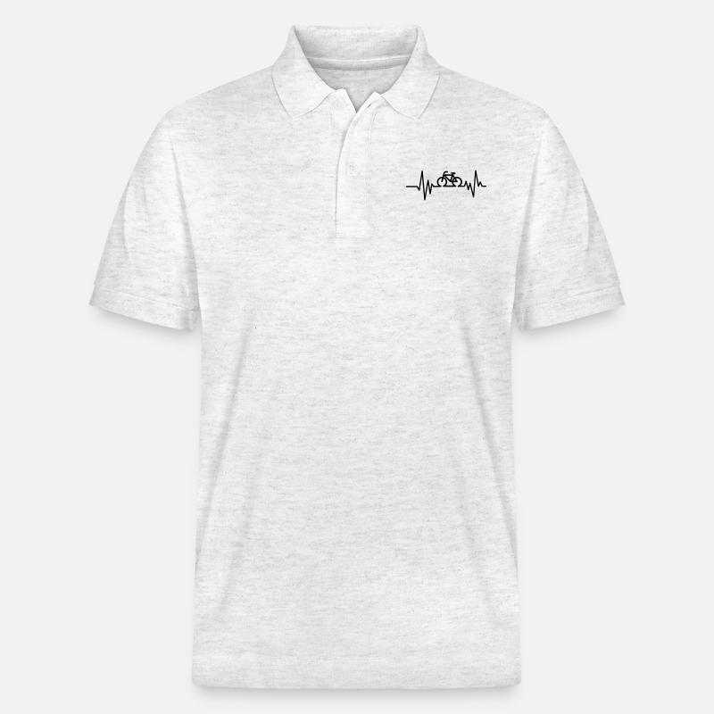 Faire du vélo - Polo PREPSTER bio Stanley/Stella Unisexe - blanc chiné