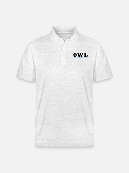 owl - Stanley/Stella Unisex Organic Polo Shirt PREPSTER - heather white