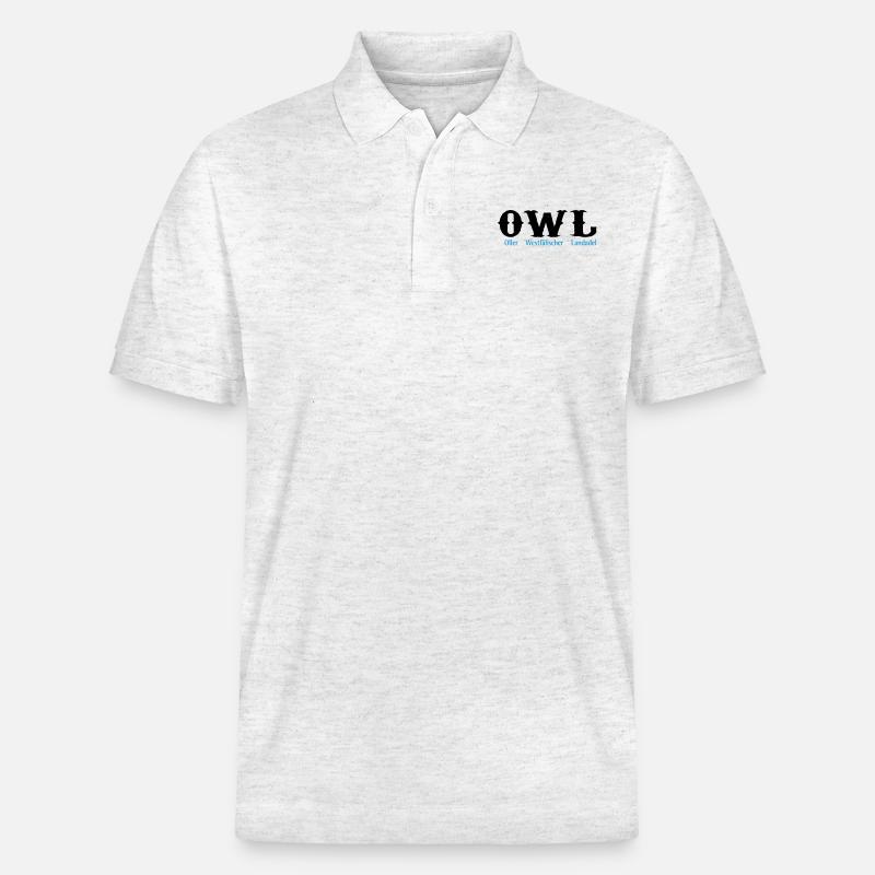 owl - Stanley/Stella Unisex Bio-Poloshirt PREPSTER - Weiß meliert