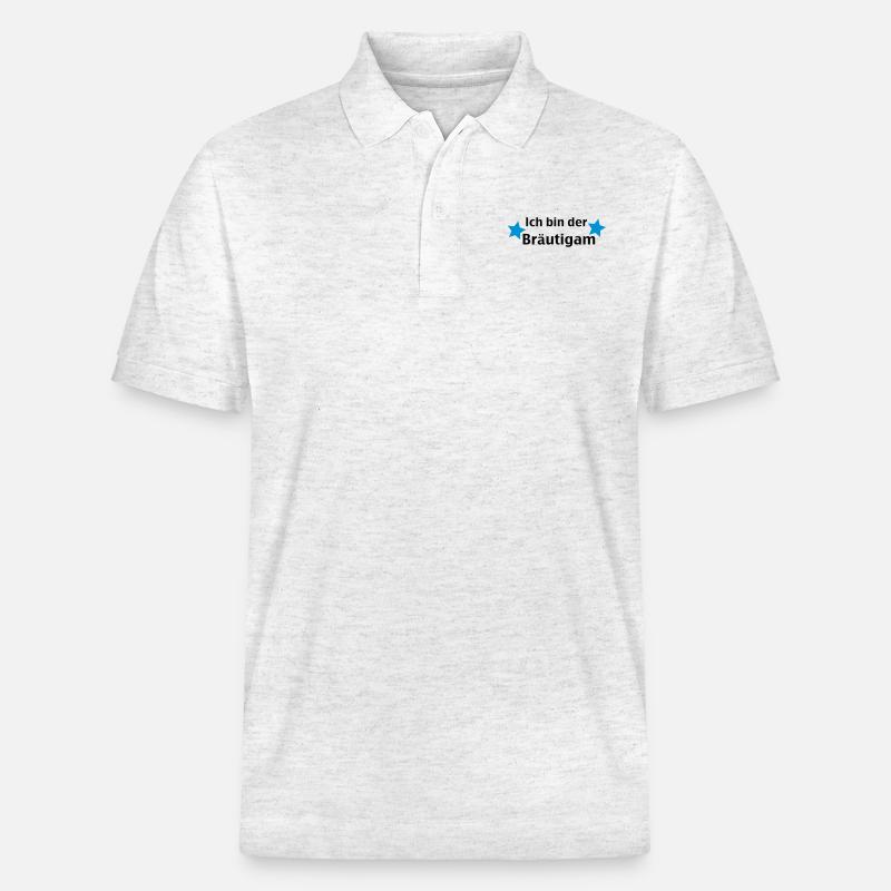 ich bin der bräutigam - Stanley/Stella Unisex Bio-Poloshirt PREPSTER - Weiß meliert