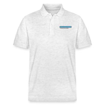 Progress Bar - 100% loaded - finished! - Stanley/Stella Unisex Organic Polo Shirt PREPSTER - heather white - Front - Roxy (174cm) & Andy (188cm)