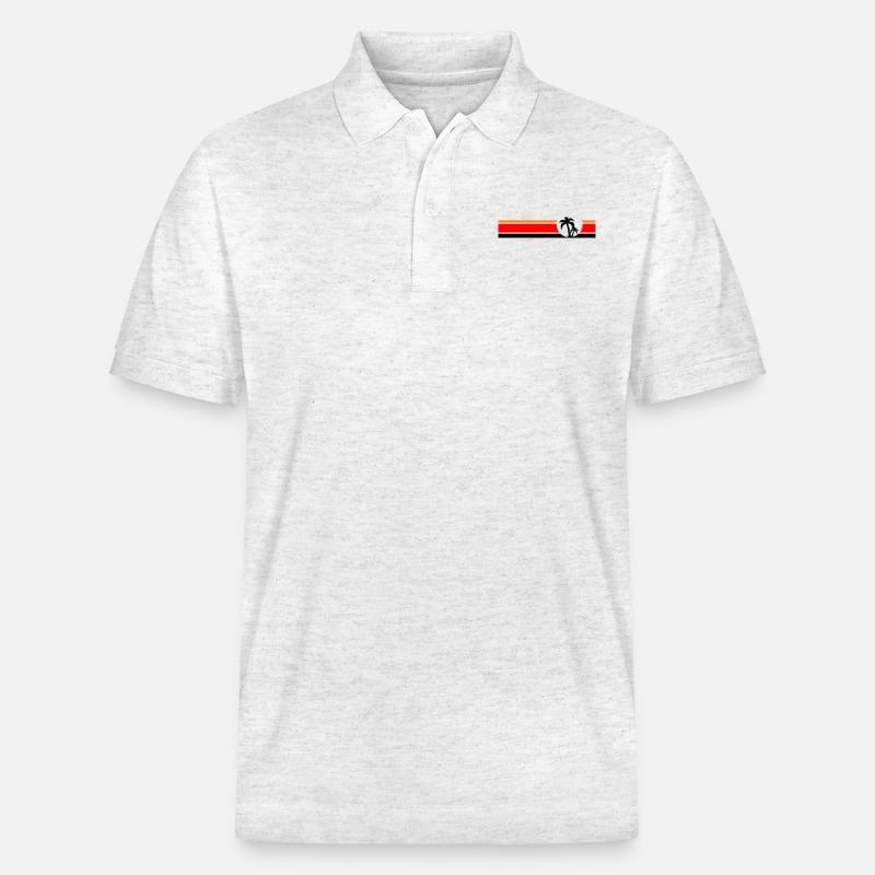 Palme II - Stanley/Stella Unisex Bio-Poloshirt PREPSTER - Weiß meliert