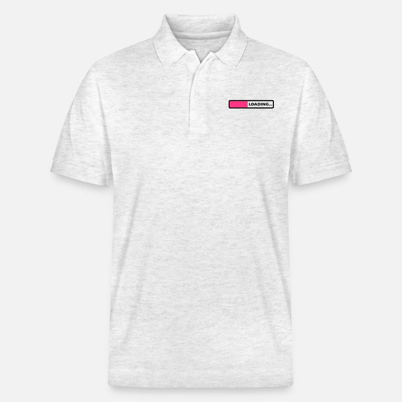 loading laden computer warten ladebalken - Stanley/Stella Unisex Bio-Poloshirt PREPSTER - Weiß meliert