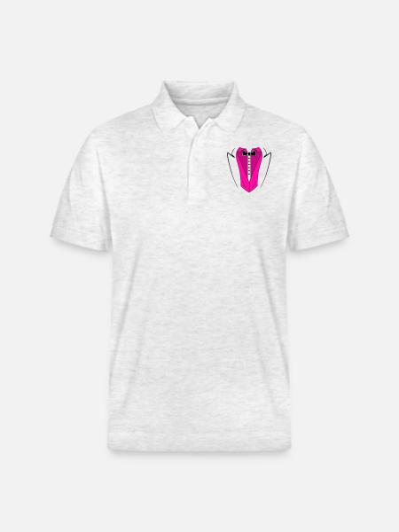 Suit 02 - Stanley/Stella Unisex Organic Polo Shirt PREPSTER - heather white