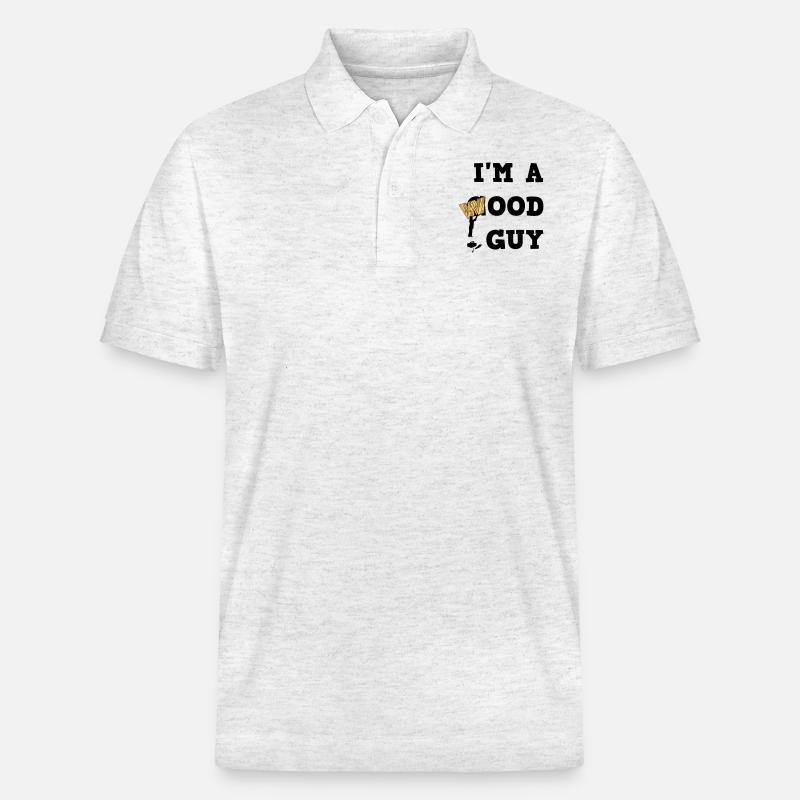 Je suis un bois Guy - Polo PREPSTER bio Stanley/Stella Unisexe - blanc chiné