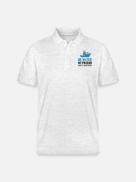 empty your mind - Stanley/Stella Unisex Bio-Poloshirt PREPSTER - Weiß meliert