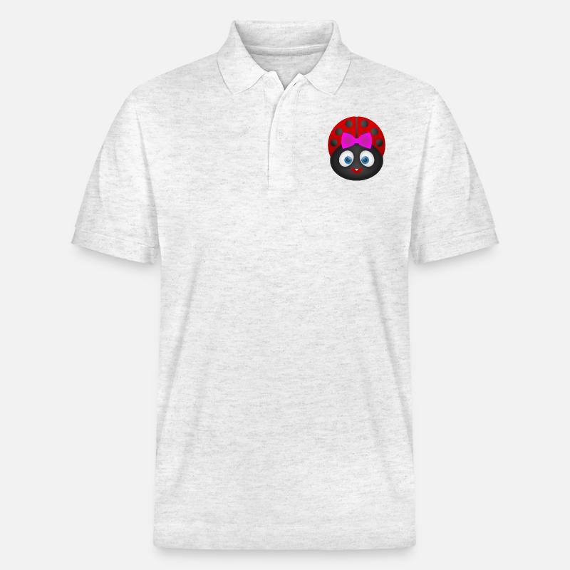 Marienkäfer - Ladybug ! Geschenk Idee ! - Stanley/Stella Unisex Bio-Poloshirt PREPSTER - Weiß meliert