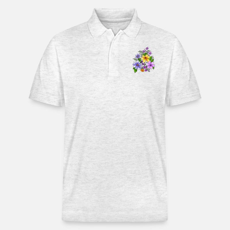 Fleur - Polo PREPSTER bio Stanley/Stella Unisexe - blanc chiné