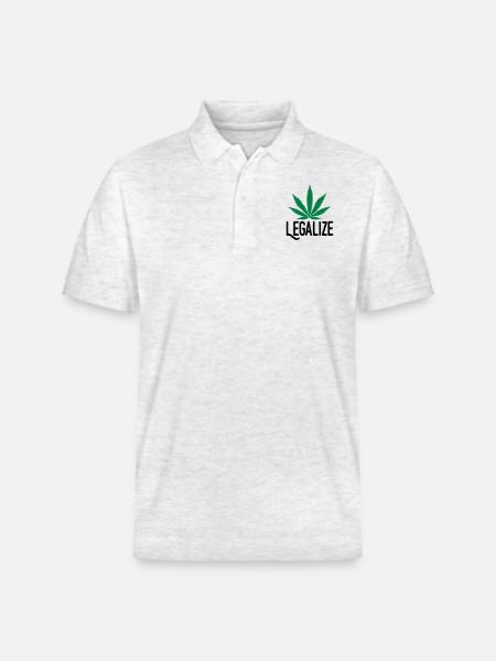 legalize - Stanley/Stella Unisex Organic Polo Shirt PREPSTER - heather white