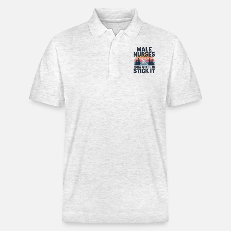 Stolz auf den Pflegeberuf - Stanley/Stella Unisex Bio-Poloshirt PREPSTER - Weiß meliert