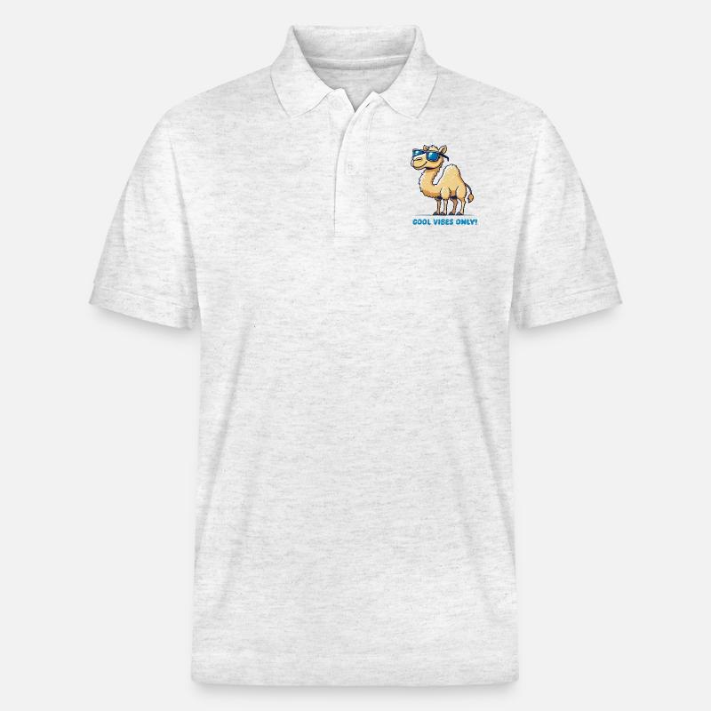 kamel sonnenbrille cool - Stanley/Stella Unisex Bio-Poloshirt PREPSTER - Weiß meliert