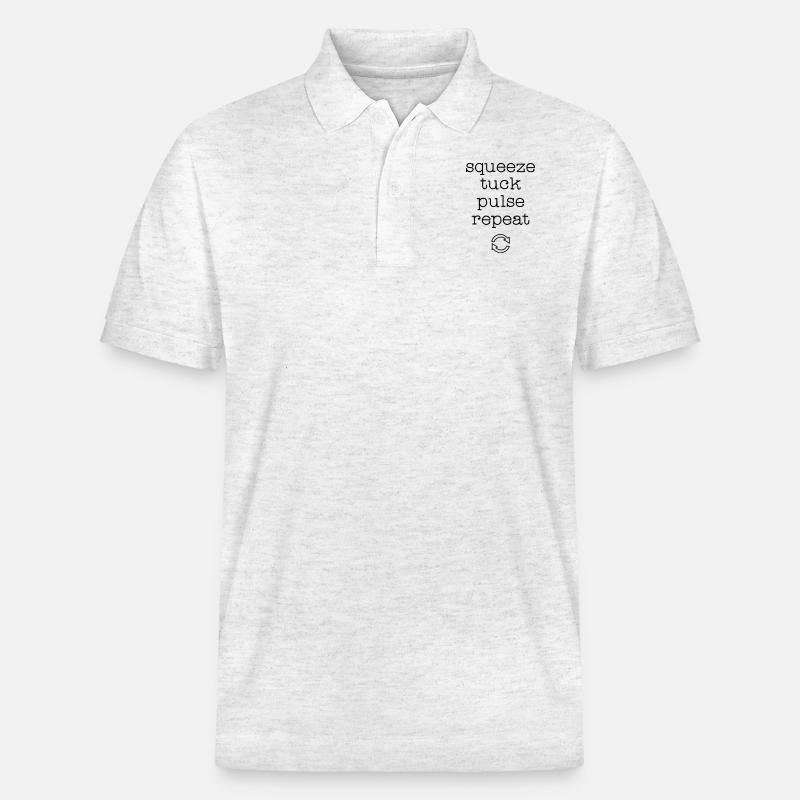 Squeez, Tuck, Pulse, Repeat - Polo PREPSTER bio Stanley/Stella Unisexe - blanc chiné