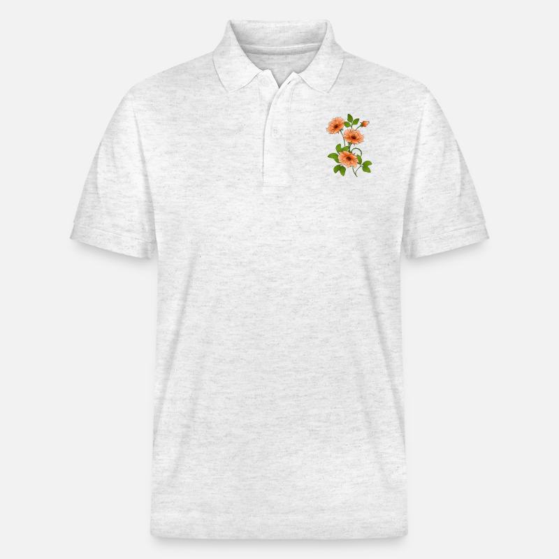 Fleur - Polo PREPSTER bio Stanley/Stella Unisexe - blanc chiné