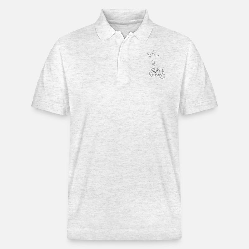 Lebensdauer - Stanley/Stella Unisex Bio-Poloshirt PREPSTER - Weiß meliert
