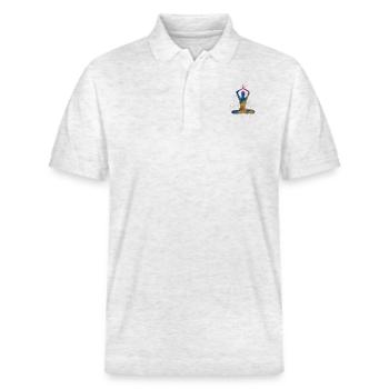 Yoga exercise - Stanley/Stella Unisex Organic Polo Shirt PREPSTER - heather white - Front - Roxy (174cm) & Andy (188cm)