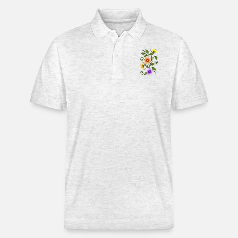 Fleur - Polo PREPSTER bio Stanley/Stella Unisexe - blanc chiné