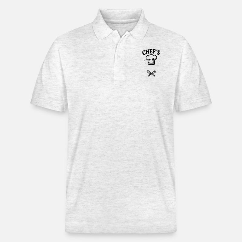 Chef et ton PRENOM - 2 - Polo PREPSTER bio Stanley/Stella Unisexe - blanc chiné