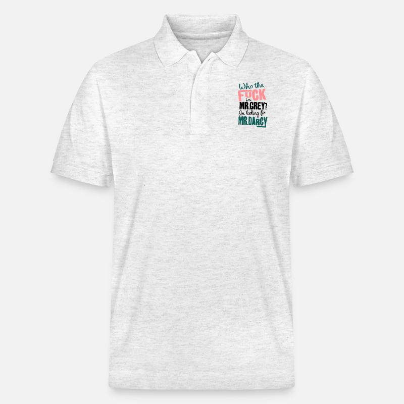 whothefk - Stanley/Stella Unisex Bio-Poloshirt PREPSTER - Weiß meliert