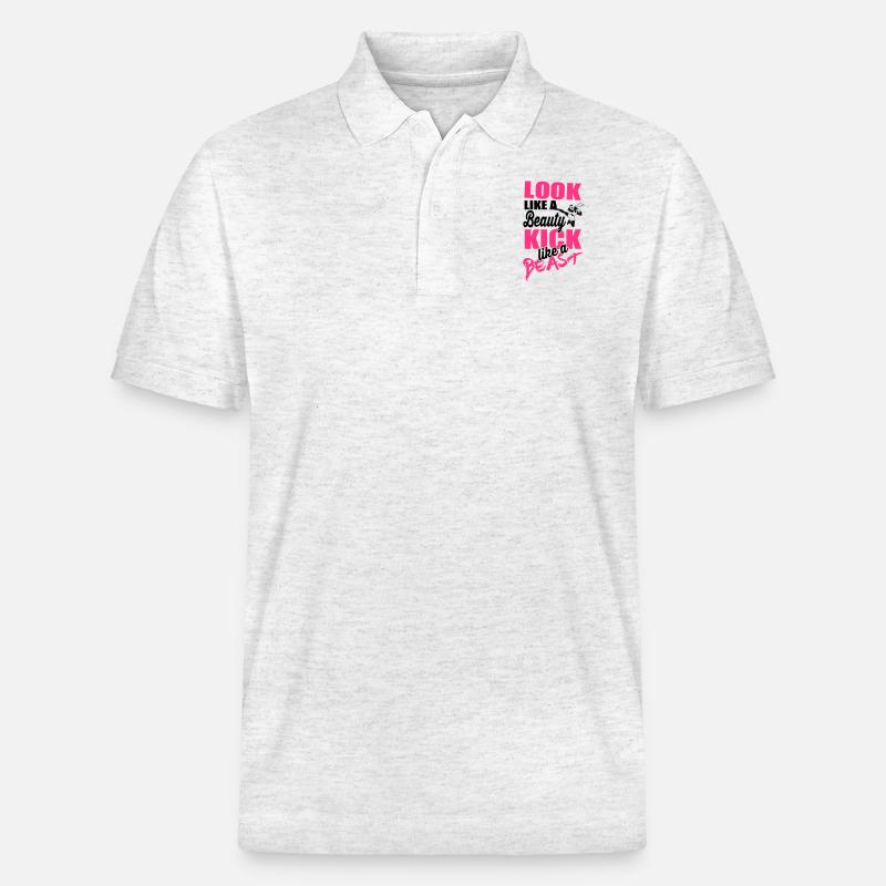 Kick like a beast - Stanley/Stella Unisex Bio-Poloshirt PREPSTER - Weiß meliert