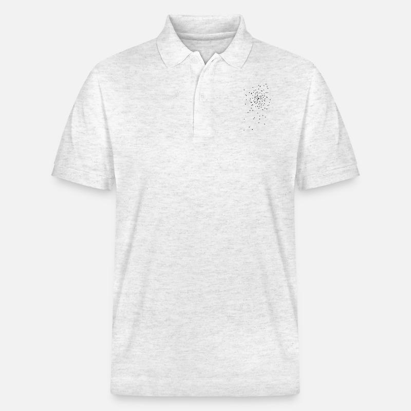 konfetti räppli flocken - Stanley/Stella Unisex Bio-Poloshirt PREPSTER - Weiß meliert