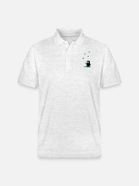 schmetterlinge - Stanley/Stella Unisex Bio-Poloshirt PREPSTER - Weiß meliert