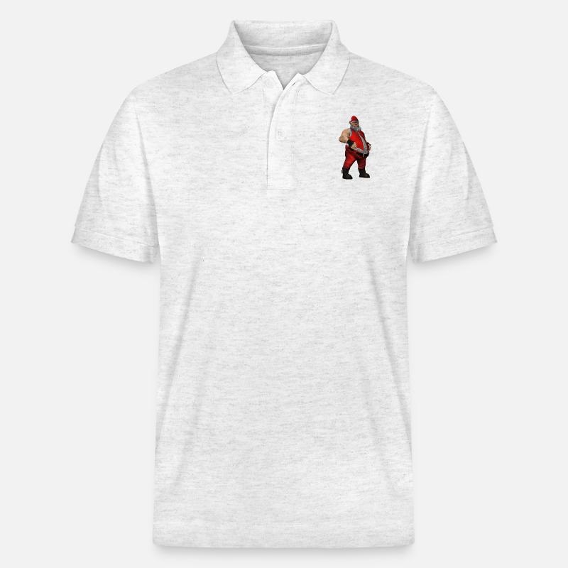 Bad Santa - Stanley/Stella Unisex Bio-Poloshirt PREPSTER - Weiß meliert